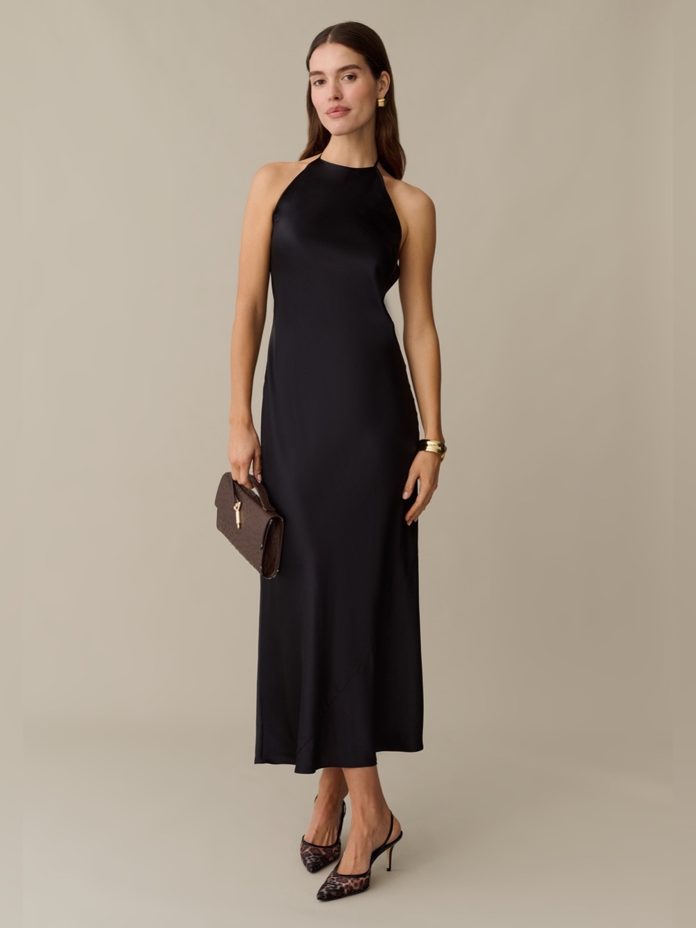 NWT Few Moda Vida Silk Dress size Small S Black halter Reformation Jenna kourt